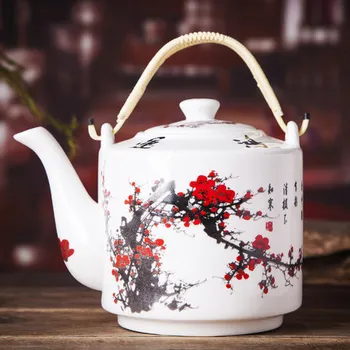 Jingdezhen Kiniškojo porceliano Arbatinukas didelės talpos porceliano arbatinukas aukštai temperatūrai atsparus derliaus arbatos puodą Šalto Vandens Virdulys
