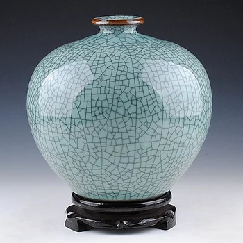 Jingdezhen senovinių keramikos krosnies spalvos jūros vandens vaza, butelis kreko atidaryti granatų Namų Baldų dekoravimas style