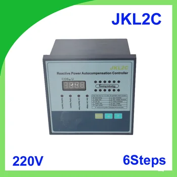 JKL2C su elektros energijos tiekimas 220v 6 žingsniai Reaktyviosios galios koeficiento kompensavimo valdytojas, 50/60Hz skirstomųjų įrenginių