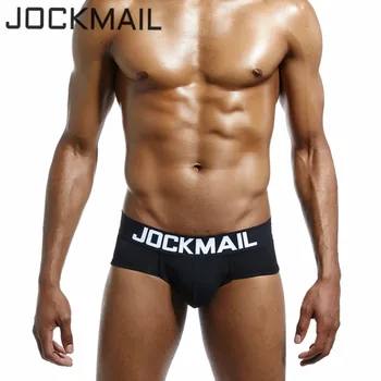 JOCKMAIL Prekės ženklo Vertės 6 Paketus Vyrų Apatiniai Marškiniai Medvilnė Kvėpuojantis Seksualus U išgaubti varpos Gėjų Apatinius, apatinės Kelnės Vyriškos kelnaitės