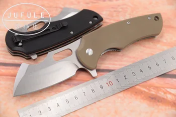 JUFULE Padarė CSGO 2018 D2 ašmenys G10 rankena rutulinis Guolis lankstymo kempingas medžioklės lauke išgyvenimo kišenėje virtuvinis peilis EDC įrankiai