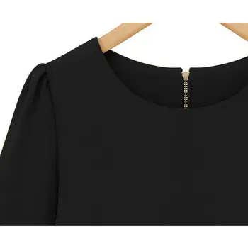 Juoda Raudona Didelis dydis šifono palaidinė 2018 m. Vasaros blyksnius rankovės atsitiktinis laisvi marškinėliai M L XL XXL XXXL 4XL 5XL plius dydis moterų drabužiai