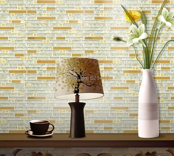 Juostelės geltonos spalvos gėlių stiklo, nerūdijančio plieno, mozaikos plytelės HMGM1134A vonios sienos, grindys, virtuvės backsplash plytelės nemokamas pristatymas