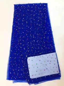 JY165801 Naujas Su Karoliukais Aukštos kokybės Afrikos vienspalviai voile tiulio tinklelio nėriniai moterų suknelė,Nigerijos guipure net nėrinių audinio 5y/daug
