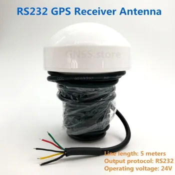 Jūrų 24V,GPS imtuvą,RS232,RS-232 GPS imtuvas,Grybo formos atveju,4800 bodų sparta,modulis su antena 5 metrų