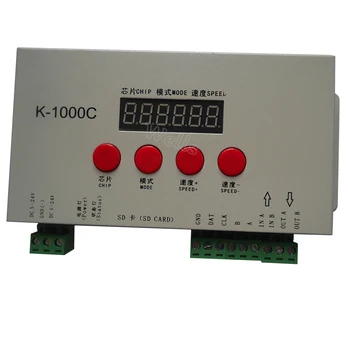 K-1000 (T-1000S Atnaujinta) valdytojas WS2812B,WS2811,APA102,SK6812,2801 LED 2048 Pikselių Programa Valdytojas DC5-24V