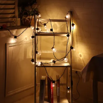 Kalėdų Žiburiai Patalpų Lauko LED String Žibintai 6M 20 Vintage Lemputė Kamuolius 220V AC Vestuvių Kiemo Girliandą Kalėdos Apšvietimas Sekas