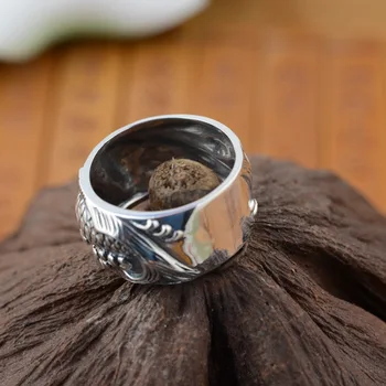 Karalius elnias juvelyriniai dirbiniai didmeninė sidabro žiedas S925 sterlingas sidabro žiedas antikvariniai papuošalai amatų Niannian Youyu
