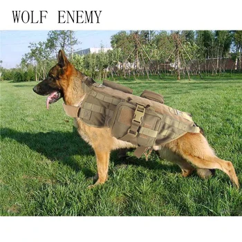 Kariuomenės Taktinių Šuo Liemenės, Karinės Šunų Drabužius mokymo nešantis Panaudoti SWAT Šunų Mokymo gelbėjimo Molle Liemenės Diržo XS-XL