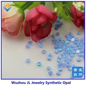 Karšta ! (50PCs/lot) Gaisro blue opal karoliukai 5 mm apvalių rutuliukų opalas akmuo sintetinis/lada sukurta opal mados ir išgalvotas opalas papuošalai