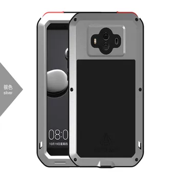 Karšta MEILĖ MEI GALINGAS metalo atveju, Huawei Mate 10 Mate10 anti-išjudinti atsparus smūgiams Aliuminio Gorila Grūdinto Stiklo telefono dėklas
