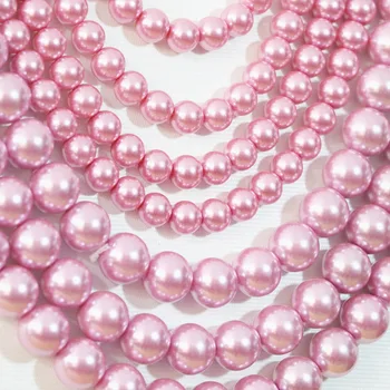 Karšta moteris karoliai, auskarai 7 eilučių tamsiai rausvos spalvos, apvalios shell imituojamas-crystal pearl aukštos kokybės elegantiškas papuošalų komplektas B1298