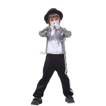 KARŠTA! Superžvaigždė Michael Jackson performence kostiumai Helovinas vaikams cosplay kostiumų dainininkė, šokių kostiumai.