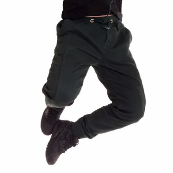 KARŠTO 2018 Lauko Raišteliu laisvas Vyras gryna spalva Krovinių kelnės vyrams pririšti elastiniu susiuvimo Kratinys Pluošto Kojų sweatpants
