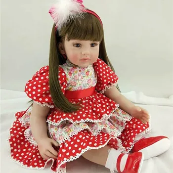 Karšto Pardavimo 60cm Minkštos Silikono Reborn Baby Lėlės Rinkti vaiko Žaislas Miela Mergina Gyvas Realus Vaikų Gimtadienio Dovana