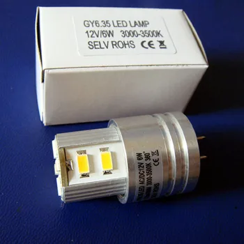 Karšto pardavimo AC/DC12V GY6.35 led light,high power 5630 led lemputė 6W,12V GY6.35 led lempos(nemokamas pristatymas 40pcs/lot)