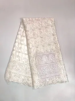 Karšto Pardavimo Branco Tecido de Renda Francesa de Alta Qualidade Bonita Tecidos Rendas Africano Para O Vestido de Casamento Nigeriano