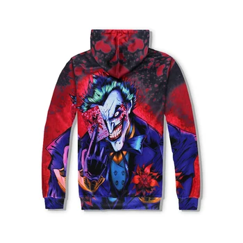 Karšto Pardavimo Dark Knight Joker Komiška Veido Hoodies Harajuku 3D Spausdinimo linksmu charakteriu joker poker Atsitiktinis Hoodies+kelnės