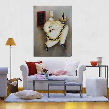 Karšto pardavimo Handpainted Gyvas Menas Abstraktus aliejaus tapybai Laimingas Virėjas Tapybos ant Drobės Abstrakčiai Sienos Lazdos Namų Dekoro