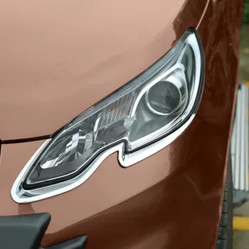 Karšto Pardavimo Peugeot 2008 m. m. m. 2016 m. automobilio kėbulo priekinės Šviesos lempos detektoriaus rėmo stick optikos ABS Chrome 