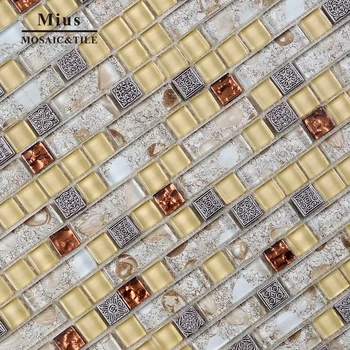 Karšto pardavimo shell mozaikos derinys aukso folija, stiklo, plytelių, sienų apdailai