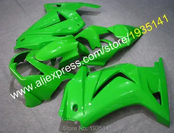 Karšto Pardavimo,Už Kawasaki Ninja 08 09 10 11 12 plastikiniai lauktuvės ZX 250R ZX-250 2008-2012 M. EX250 žalia kūno rinkinys (liejimo)