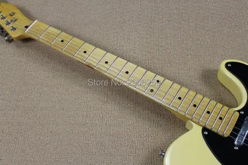 Karšto Parduoti Kinijos tele gitara grietinėlės geltonos spalvų nekilnojamojo gitara nuotraukas, aukštos kokybės TL standarto gitara, aukštos kokybės, nemokamas pristatymas