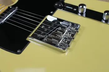 Karšto Parduoti Kinijos tele gitara grietinėlės geltonos spalvų nekilnojamojo gitara nuotraukas, aukštos kokybės TL standarto gitara, aukštos kokybės, nemokamas pristatymas