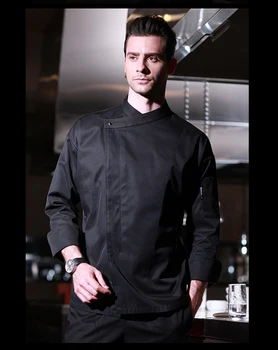 Karšto Unisex maisto paslaugos, drabužių virėja uniformos striukė hotel restaurant darbo drabužiai ilgomis rankovėmis orui audiniai 112