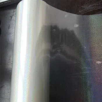 Karšto štampavimo folija skaidri pučiamas smėlis Y25 holografinis folija, karšto spauda ant popieriaus ar plastiko 64cm x120m šilumos spaudos filmas