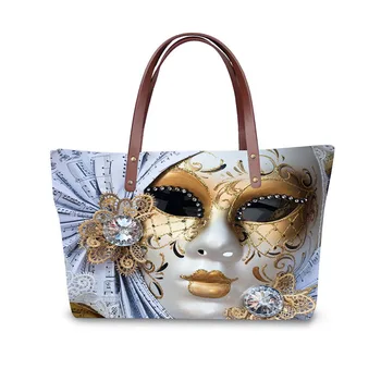 Kaukė mergina modelio spausdinimo ponios rankinėje gražių moterų dėmesį modelio rankinės, rankinės+krepšys+rankinėje multifuction krepšiai