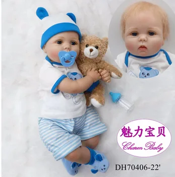 Kawaii dvyniai 22 cm reborn lėles 55 cm minkšto silikono vinilo kūdikių lėlės princesė atgimsta bonecas gražus drabužiai pliušinis lėlės dovanos