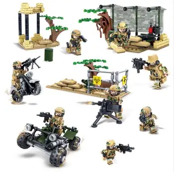 KAZI Modeliai odinas, Suderinamas su Lego K82013 4Set/Daug Armijos Kareiviai Blokuoja Žaislai Pomėgiai Berniukų, Mergaičių Statybos Rinkiniai
