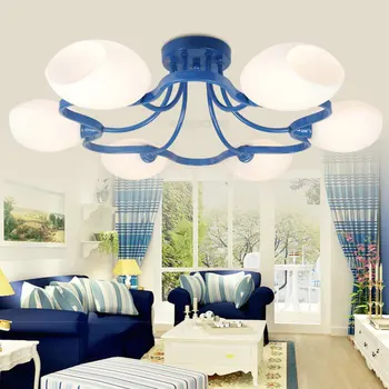 Kelis lubų Liustra kambarį apšvietimo kambarį lempos, modernus minimalistinio žiedų led lempos Viduržemio jūros pusę lempos