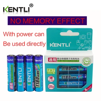 KENTLI multifunction power bank multifunction charger + 4 pcs 1.5v 3000mWh lithium li-ion AA rechargeable battery
