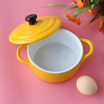 Kepimo keramikos dubenėlį su dangčiu desertas Salotų dubenį