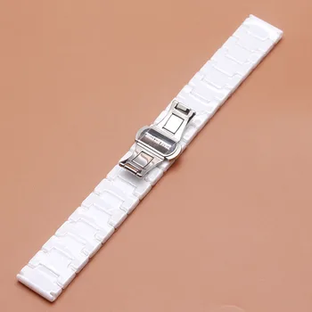 Keramikos baltos spalvos watchbands kaip 14mm 16mm 18mm 20mm 22mm Dirželis tiesiai Pabaigos Kietas Nuorodos laikrodžiai, aksesuarai, APYRANKĖS valandas
