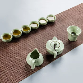 Keramikos kung fu Arbatos Rinkinys 1 Arbatinukas Su 6 patys puodeliai ir Arbata infuser ir Teisingą Taurės Išskirtinį Dizainą Arbatos Paslaugų Ar Dovana B026