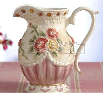 Keramikos kūrybinis rožių gėlių vaza kavinukas namų dekoro amatų kambarys vestuvių papuošalai rankdarbių porceliano figūrėlės