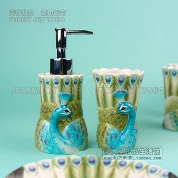 Keramikos povas dantų šepetėlį turėtojas, muilo patiekalas vonios aksesuarų rinkinys, rinkinys puodelis vestuvių dovanos amatų namų dekoro porceliano figūrėlės