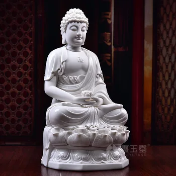 Keramikos Sakyamuni Keramikos Vaistinė Buda Montuojamas į Vakarus Trys St. Buda Apdailos Tathagata Buda Buda