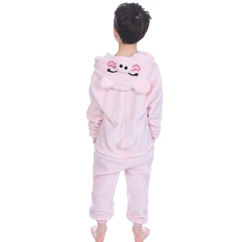 Kids pyjama Baby Boys Girls Unicorn Panda Pikachu Totoro Pig Children pajamas set Flannel Stitch Animal Pajamas Dinosaur Onesies