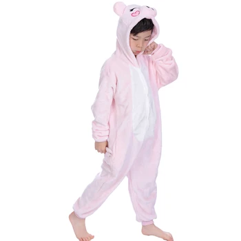 Kids pyjama Baby Boys Girls Unicorn Panda Pikachu Totoro Pig Children pajamas set Flannel Stitch Animal Pajamas Dinosaur Onesies