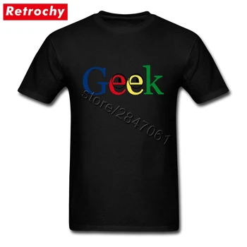 Kietas Geek Tees Vyrų Viršūnes, O Kaklo Maža Kaina, Firminių Laišką Geek T Shirt Prekes Valentino dovanos
