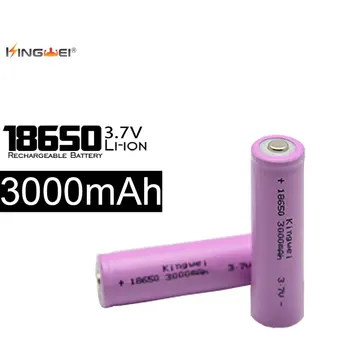 KingWei 100vnt/daug 18650 Baterija 3.7 v Įkrovimo Realias galimybes 3000mah Baterijos Ličio li-ion 18650