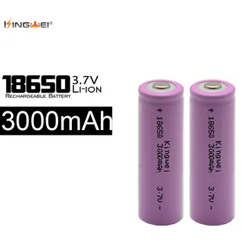 KingWei 100vnt/daug 18650 Baterija 3.7 v Įkrovimo Realias galimybes 3000mah Baterijos Ličio li-ion 18650