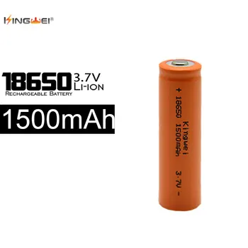 KingWei Orange 100vnt 18650 1500 mah Li-ion Įkraunama Baterija 3.7 v PowerBank Baterijų Nemokamas pristatymas