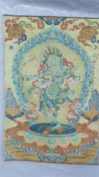 Kinija, Tibetas unikalus šilko siuvinėjimo Tango kortelės senas Brokatas tapybos Statula namų dekoro apdailos grynas rankų darbo Tango kortelės