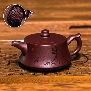 Kinija Yixing arbatinukas grynas rankų darbo rūdos skylę burbulas arbatinukas arbatos office 