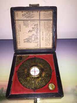 Kinijos antikvariniai Feng Shui Kompasas metalo rankdarbiai Namų dekoracijas Medžio drožybos amatas